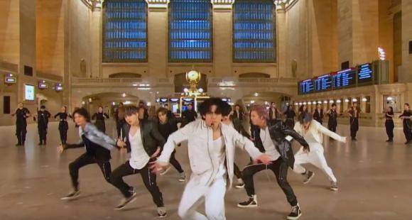 BTS on Fallon: Watch Jimin, RM, Jungkook, V, Jin, Suga, J Hope set Grand Central on fire with 'On' performance - www.pinkvilla.com