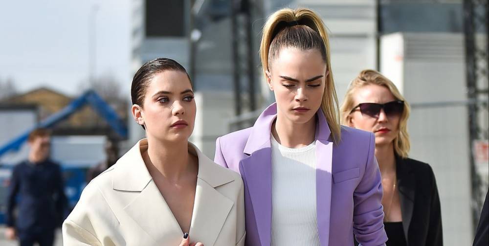 Cara Delevingne and Ashley Benson Were the Best Dressed Couple at Boss' Milan Fashion Week Show - www.harpersbazaar.com