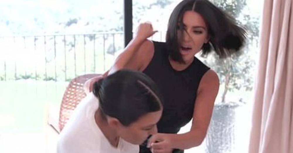Kim Kardashian throws a punch at sister Kourtney during dramatic fight in Keeping Up With The Kardashians trailer - www.ok.co.uk