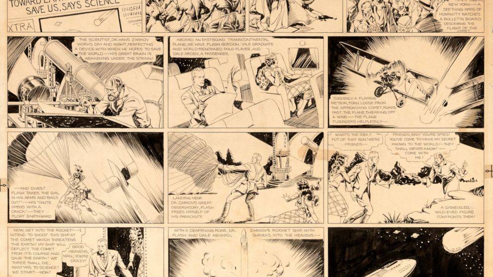 Original 'Flash Gordon' comic strip art headed to auction - abcnews.go.com - Los Angeles