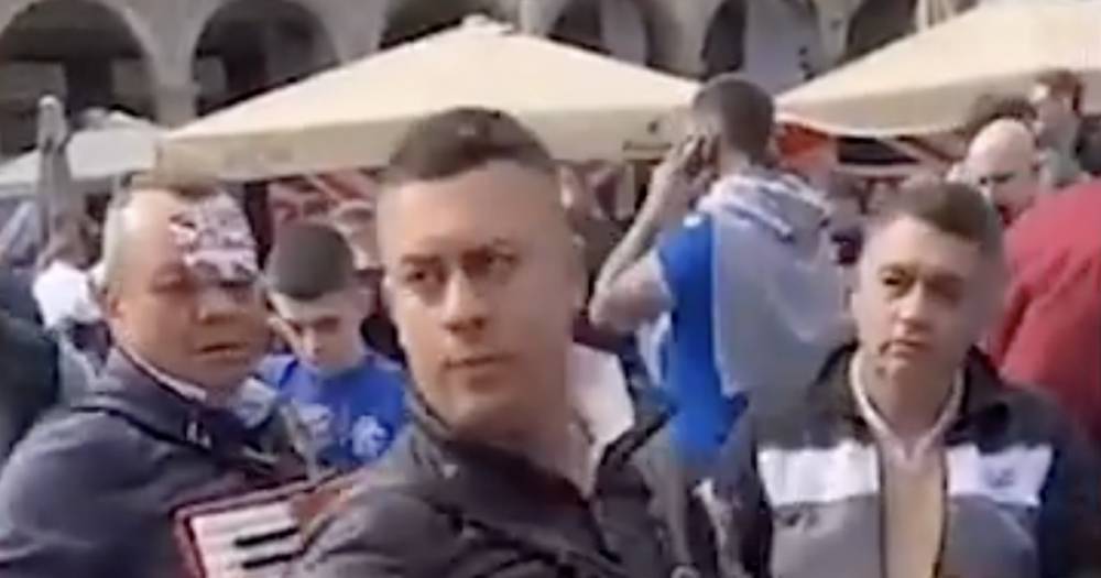 Rangers fans and buskers chant 'f**k the Pope' and 'no surrender' in shocking clips from Portugal - www.dailyrecord.co.uk - Portugal