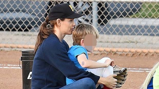 Jennifer Garner Cuddles Son Samuel, 7, At His Baseball Practice After Ex Ben Admits Divorce Regret - hollywoodlife.com - California