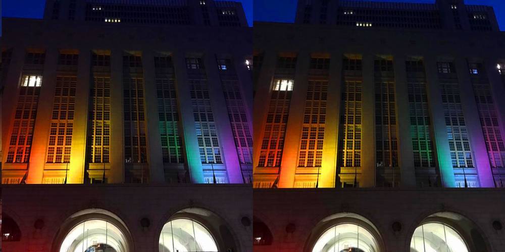 Western Cape Legislature illuminated in Pride rainbow colours - www.mambaonline.com - city Cape Town
