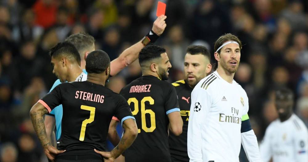 Real Madrid defender Sergio Ramos breaks silence on red card vs Man City - www.manchestereveningnews.co.uk - Manchester