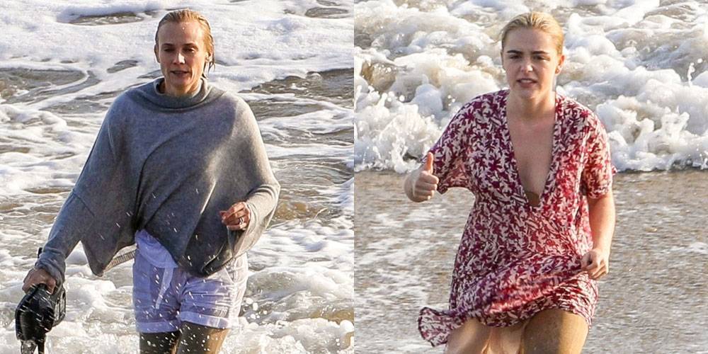 Diane Kruger & Kiernan Shipka Swim in Their Clothes for 'Swimming with Sharks' Filming (Photos) - www.justjared.com - Malibu