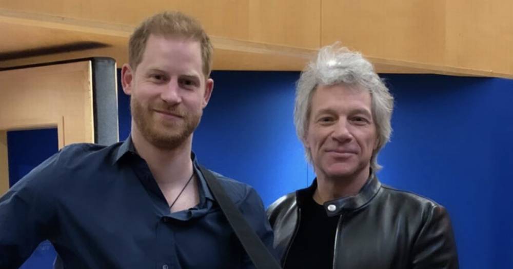 Prince Harry joins Jon Bon Jovi at Abbey Road Studios as pair duet in recording booth for charity single - www.ok.co.uk - Choir