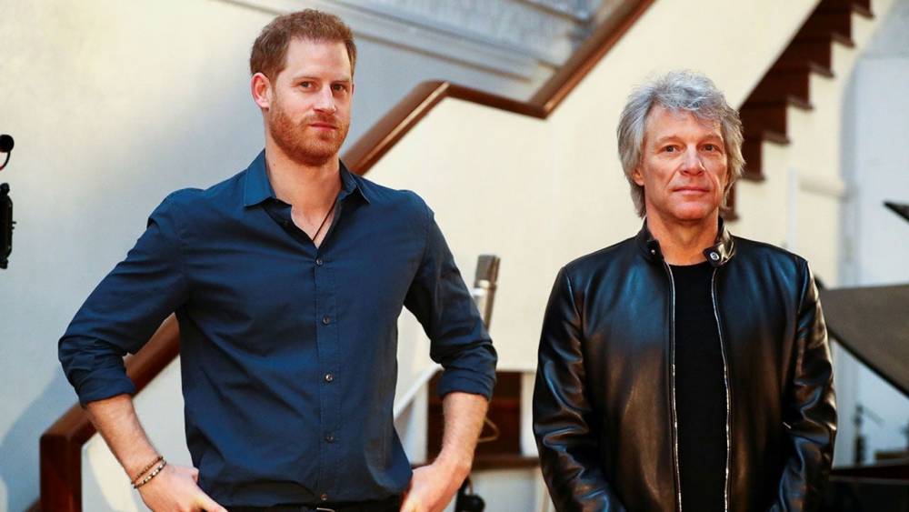 Prince Harry Meets Jon Bon Jovi at Abbey Road Studios in London - www.etonline.com - London - USA
