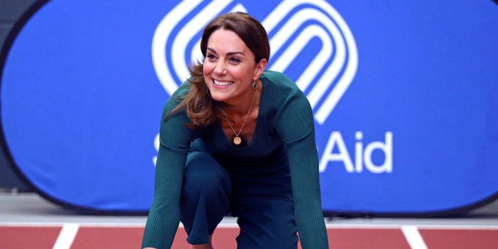 Kate Middleton Makes Being Green Look Easy in Matching Emerald Set and Sneakers - www.elle.com