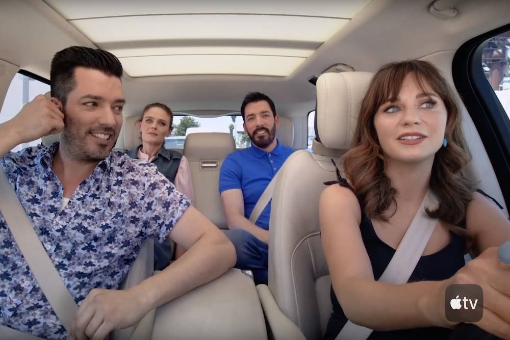 Watch Jonathan Scott And Zooey Deschanel Meet Each Other For The First Time On ‘Carpool Karaoke’ - etcanada.com