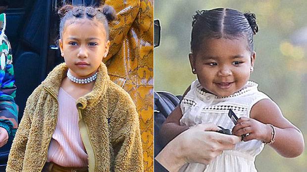 North West, 6, True Thompson, 1, Twin In Adorable Sunglasses For Breakfast Playdate - hollywoodlife.com - USA