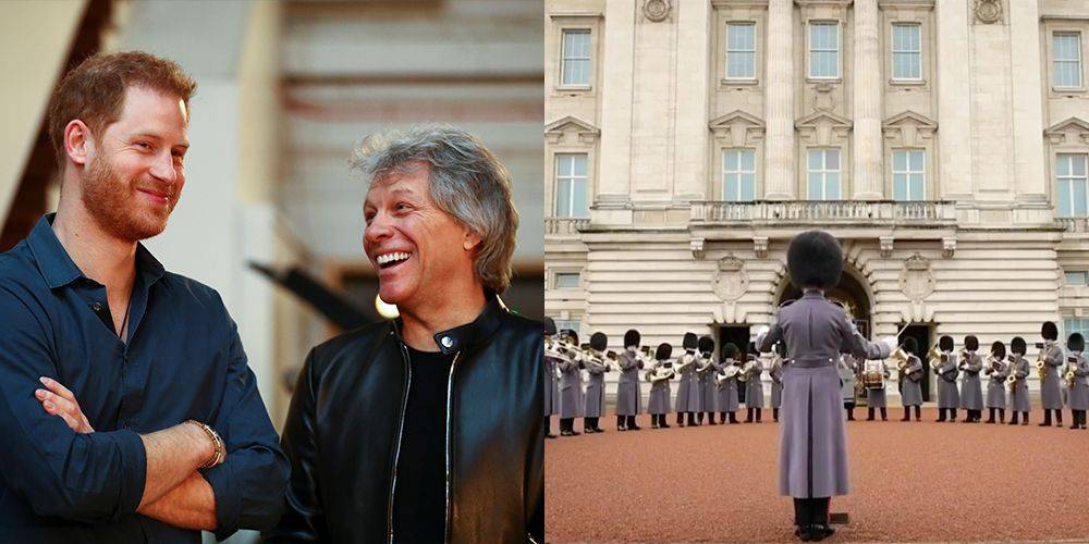 Watch the Queen's Guard Play Bon Jovi's "Livin' on a Prayer" at Buckingham Palace - www.harpersbazaar.com