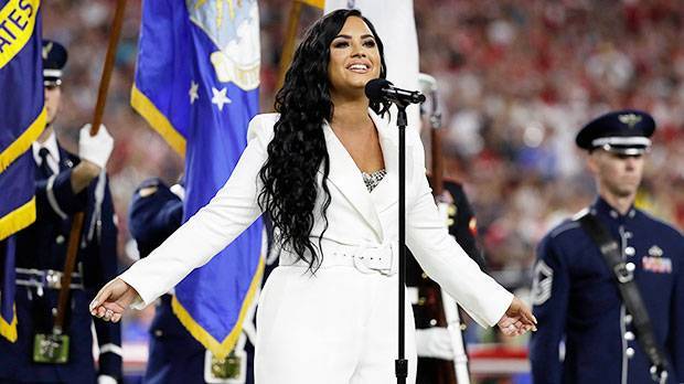 Demi Lovato Flawlessly Performs National Anthem Wearing Stylish, All-White Suit During Super Bowl - hollywoodlife.com - Miami - San Francisco - Kansas City