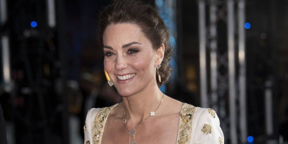Kate Middleton Looked Like a Goddess In Gold and White at the BAFTAs - www.marieclaire.com - Malaysia - Singapore