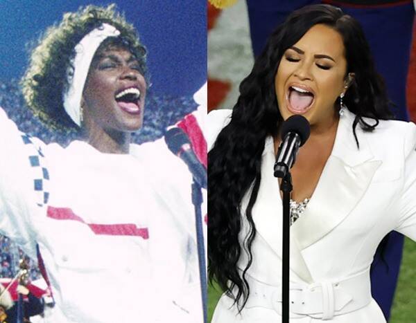 Super Bowl Fans Are Comparing Demi Lovato's National Anthem Performance to Whitney Houston's - www.eonline.com - Houston