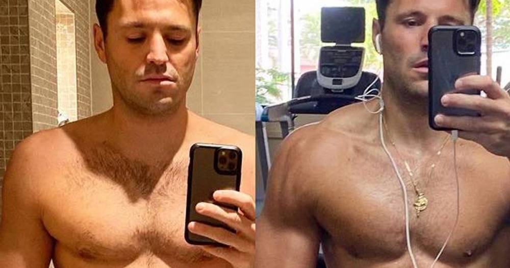 Mark Wright shows off incredible one month fitness transformation as he poses topless - www.ok.co.uk