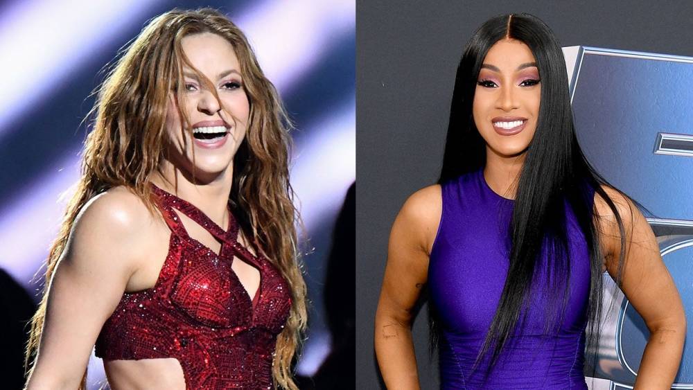 Cardi B Reacts to Shakira Singing 'I Like It' at the Super Bowl Halftime Show - www.etonline.com