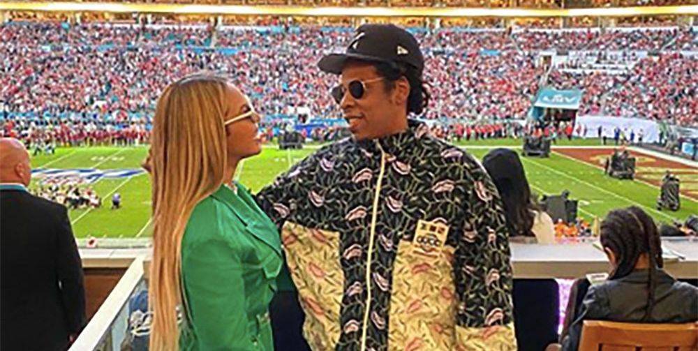 Beyoncé and Jay-Z Didn't Stand During the Super Bowl National Anthem and Made a Statement - www.elle.com