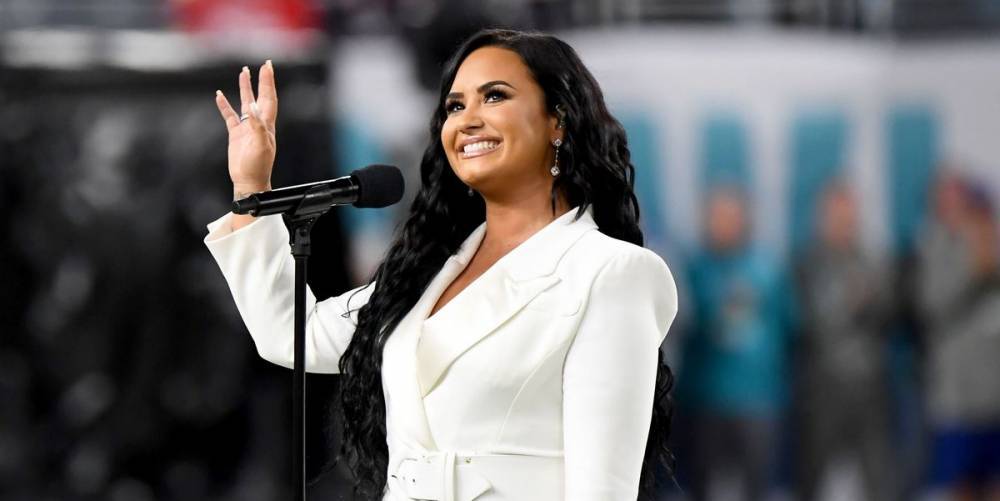 Demi Lovato Said She Was So Excited She 'Blacked Out' While Singing the National Anthem at the Super Bowl - www.elle.com