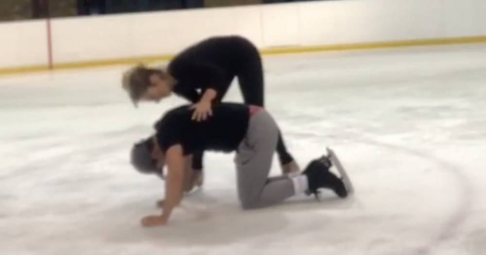 Joe Swash nearly vomits during intense training session with Dancing on Ice parter Alex Murphy - www.ok.co.uk