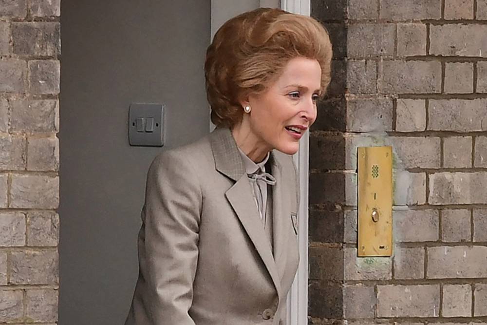 Gillian Anderson as Margaret Thatcher on the set of ‘The Crown’ - nypost.com - London