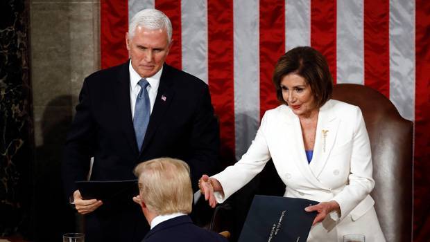 Donald Trump Refuses To Shake Nancy Pelosi’s Hand At State Of The Union After She Impeaches Him - hollywoodlife.com