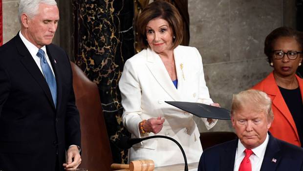 Nancy Pelosi Rips Up Copy Of Donald Trump’s State Of The Union Speech As He Leaves Congress - hollywoodlife.com