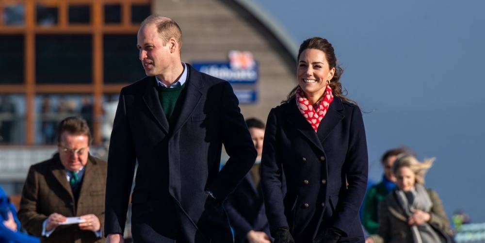 Kate Middleton Is All Smiles With Prince William In a Heart-Print Scarf - www.marieclaire.com