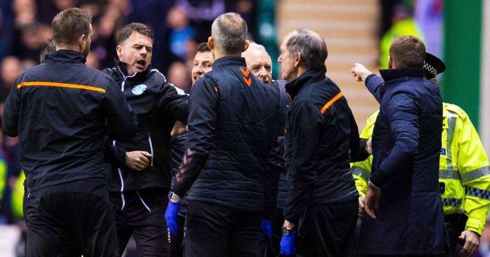 Rangers and Hibs punished by the SFA after furious touchline flashpoint - www.dailyrecord.co.uk
