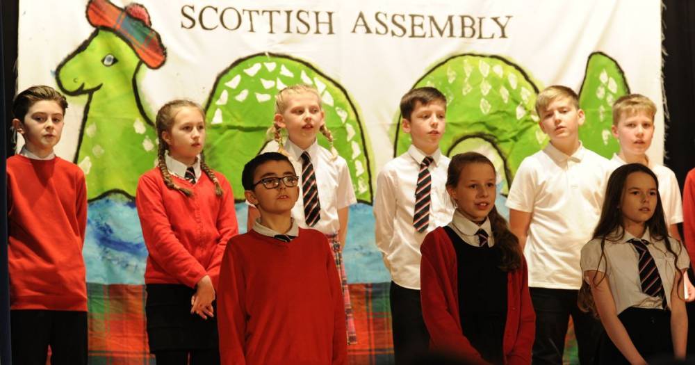 Tartan galore at East Kilbride primary school to celebrate Burns Day - www.dailyrecord.co.uk - Scotland