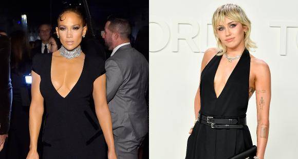 PHOTOS: Jennifer Lopez &amp; Miley Cyrus are making a statement with deep, plunging necklines and we're all for it - www.pinkvilla.com - Los Angeles - California - New York - county Ford