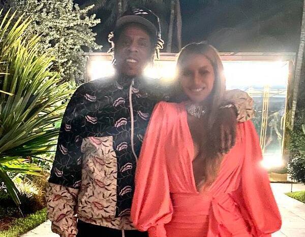 Beyoncé Stuns in Hot Pink Dress During Date Night in Miami with Jay-Z - www.eonline.com - Miami - Florida