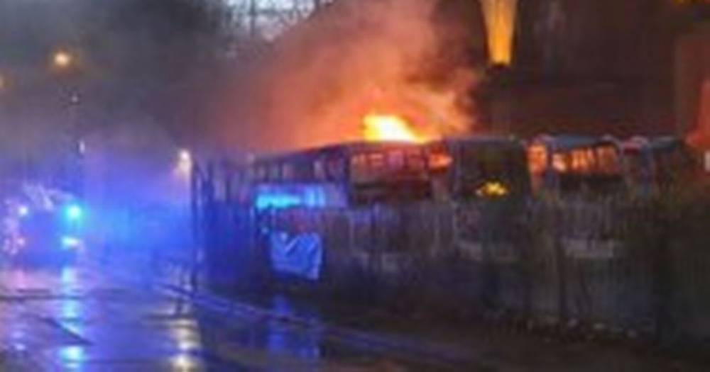 Two double decker buses go up in flames at a compound in Stockport - www.manchestereveningnews.co.uk - Manchester