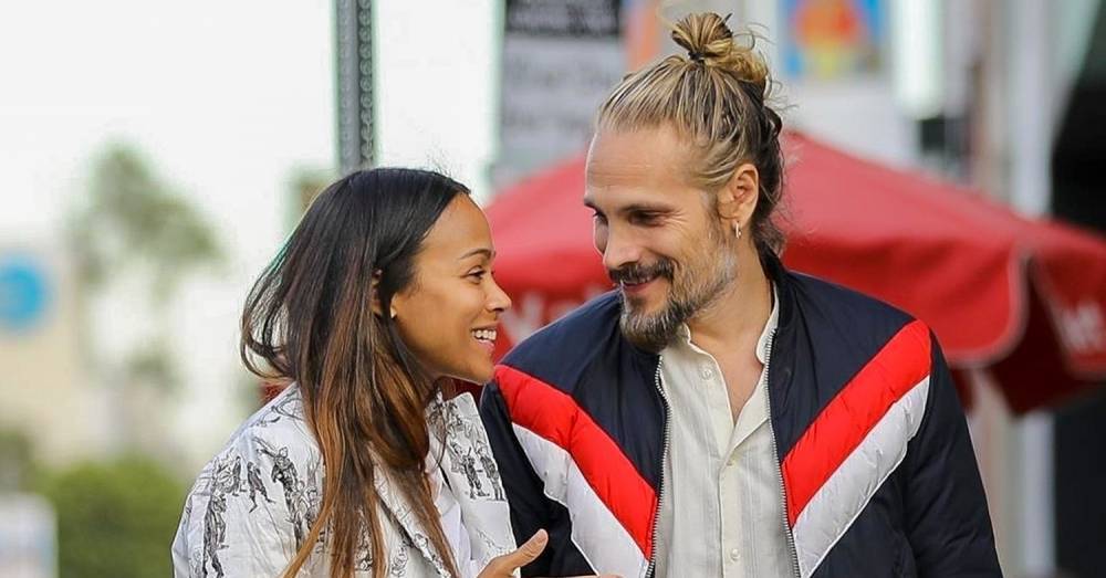 Zoe Saldana & Hubby Marco Perego Share a Laugh During Lunch Date! - www.justjared.com - Italy