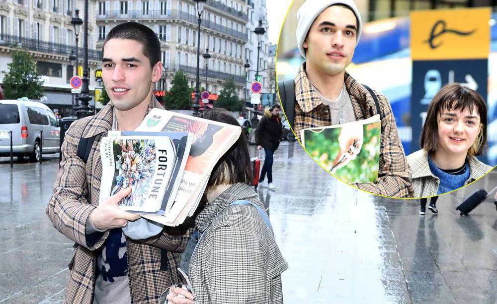 Maisie Williams' Boyfriend Reuben Selby Playfully Hides Her Face at Paris Train Station - www.justjared.com - France