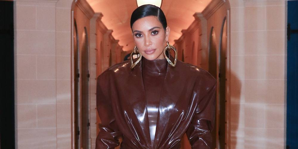 Kim Kardashian Turns Heads in a Latex Outfit During Paris Fashion Week - www.justjared.com - France
