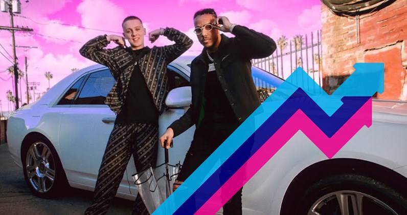 Rain by Aitch, AJ Tracey and Tay Keith is Number 1 on this week's Official Trending Chart - www.officialcharts.com - Britain - Manchester - city Memphis