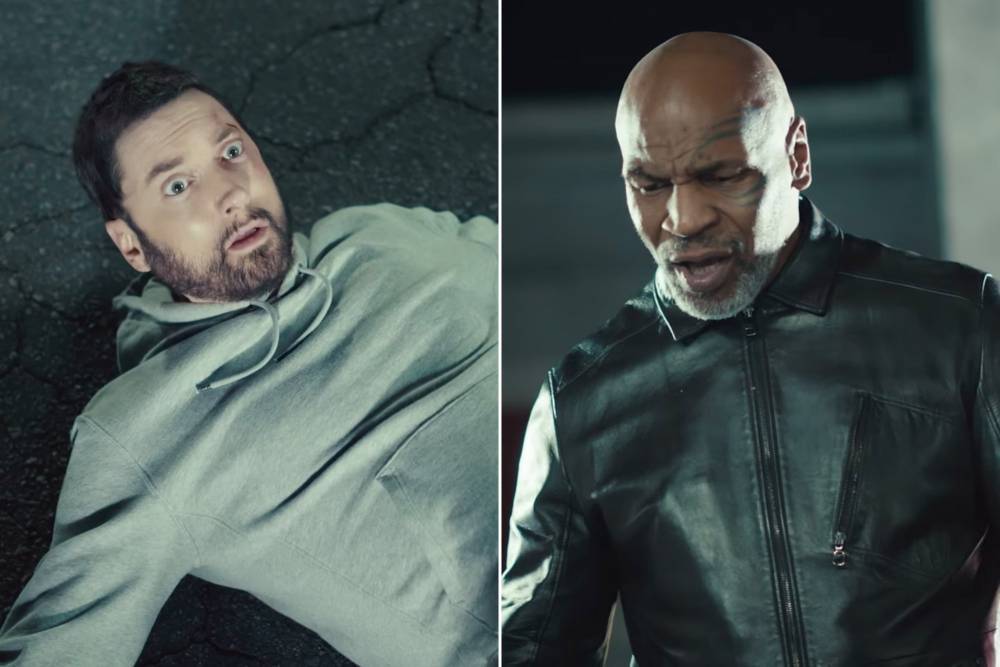Mike Tyson knocks out Eminem in bizarre ‘Godzilla’ video - nypost.com