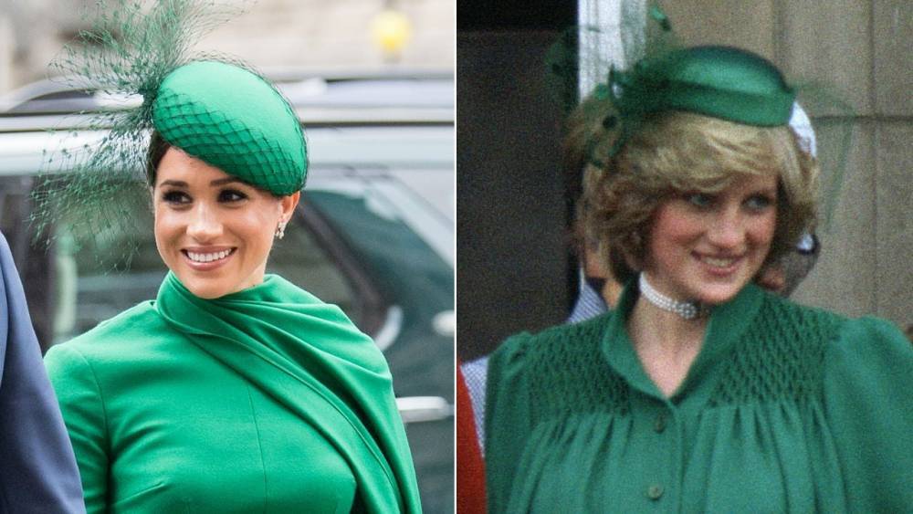 Meghan Markle's Commonwealth Day Style Resembles Princess Diana's Maternity Look - www.etonline.com