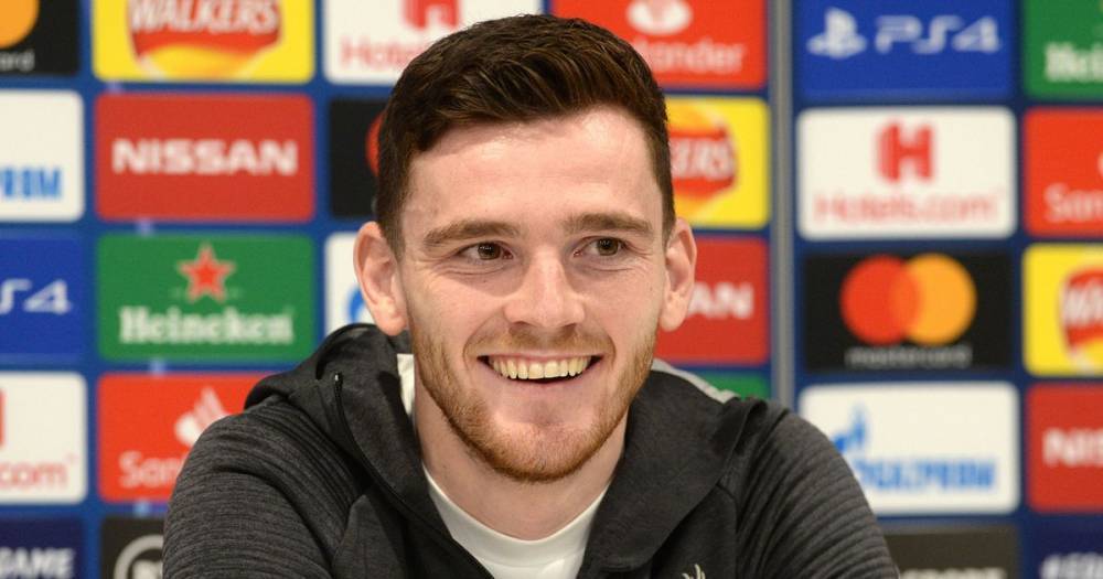 Watch Andy Robertson's cutting response as Liverpool employee's phone disturbs press conference - www.dailyrecord.co.uk - Scotland - Madrid