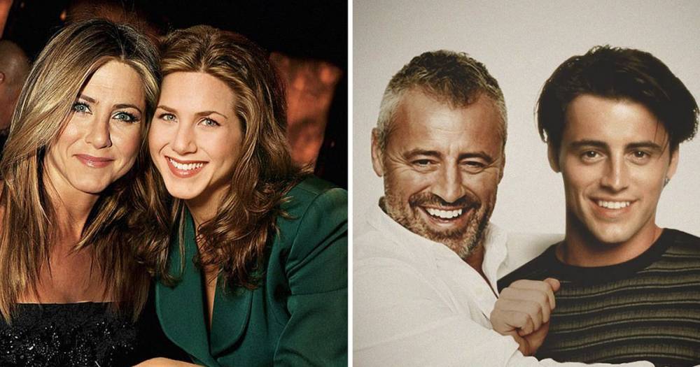 Friends cast pose with images of their younger selves ahead of reunion episode - www.ok.co.uk - Netherlands