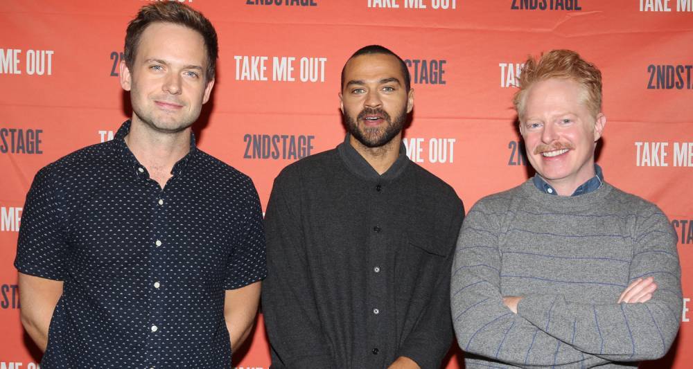 Jesse Williams, Patrick J. Adams & Jesse Tyler Ferguson Team Up for 'Take Me Out' Preview! - www.justjared.com - New York - county Williams