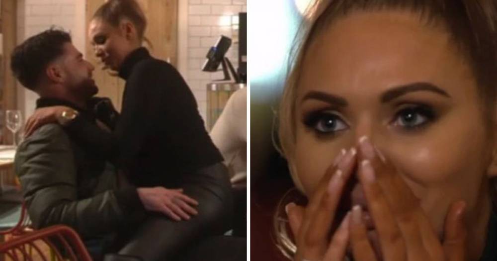Amy Childs 'romped' with Celebs Go Dating beau after straddling him in a restaurant - www.ok.co.uk