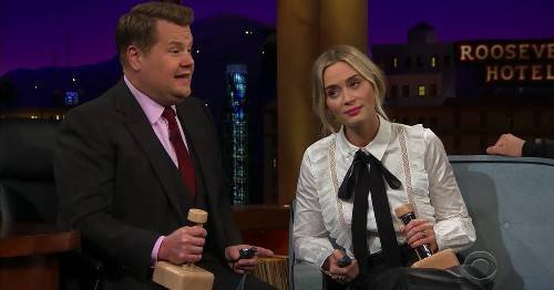 Emily Blunt and James Corden test their friendship with brutal electric shock game - flipboard.com