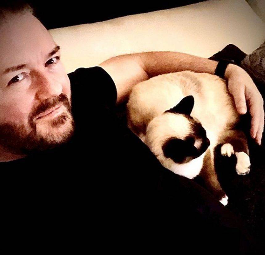Ricky Gervais’ Beloved Cat Ollie Passed Away & Her Cat Boyfriend Is Devastated - perezhilton.com - city Golden