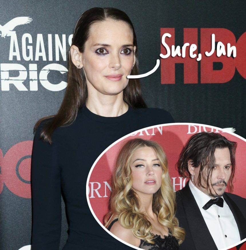 Winona Ryder Defends Johnny Depp, Calls Amber Heard’s Abuse Allegations ‘Impossible To Believe’ - perezhilton.com