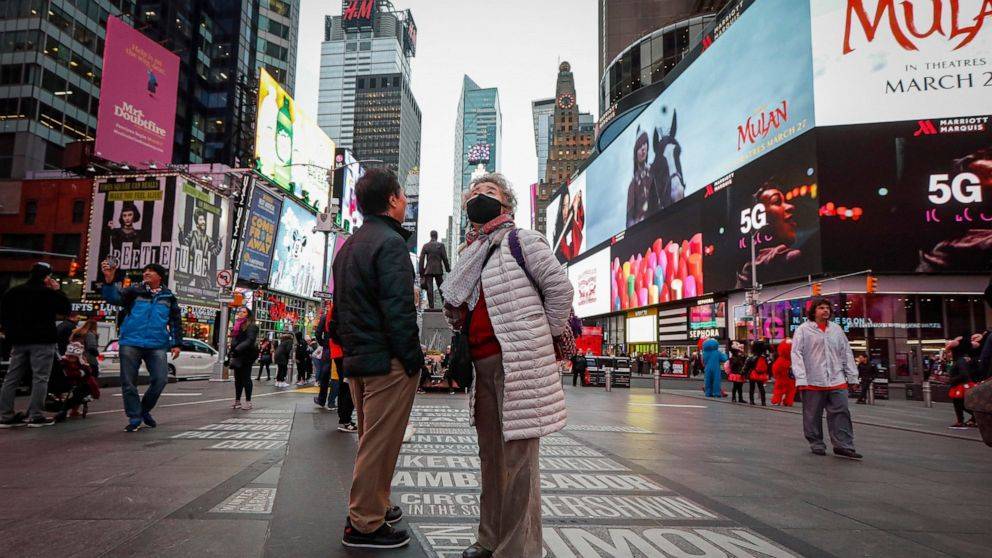 Big city, big worry: New Yorkers fret as bustling city slows - abcnews.go.com - New York - USA - city Big