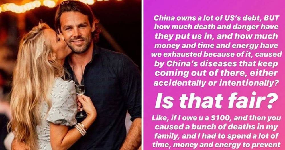 Ben Foden’s pregnant wife Jackie hits back at racism claims after blaming Chinese government for coronavirus - www.ok.co.uk - China - USA