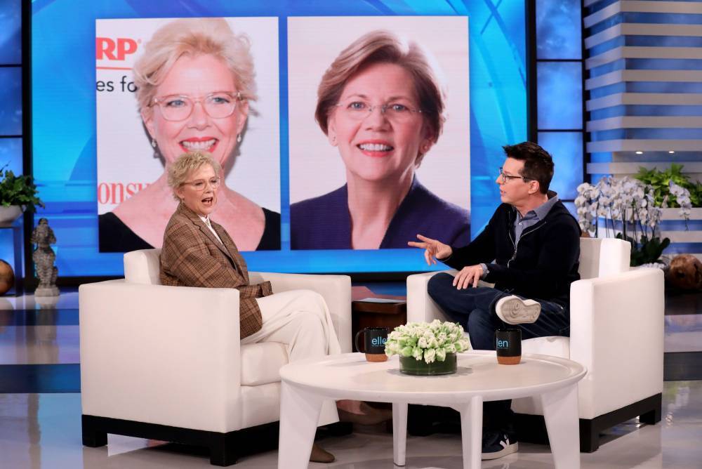 Annette Bening Tells Guest Host Sean Hayes About Her Resemblance To Sen. Elizabeth Warren On ‘Ellen’ - etcanada.com - state Massachusets - county Warren