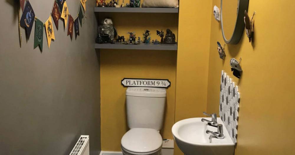 Harry Potter fan transforms bathroom into mini-Hogwarts for under £100 - www.dailyrecord.co.uk