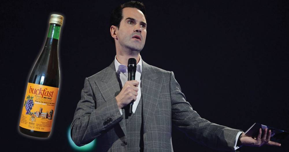 Jimmy Carr downs Buckfast in Glasgow and jokes that the tonic wine could cure coronavirus - www.dailyrecord.co.uk - Britain